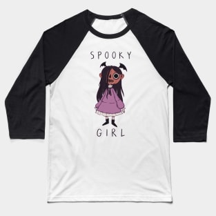 Spooky Girl Baseball T-Shirt